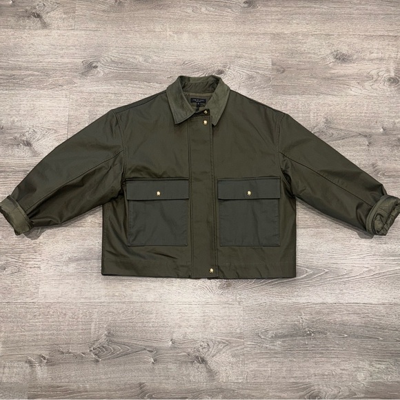 NWT RAG & BONE NONIE 2-IN-1 COTTON BARN JACKET GREEN S W REMOVABLE QUILTED LINER - Picture 13 of 16